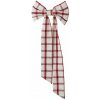 Bloomingville Dekoratívna bavlnená mašľa Ruby Checkered Red