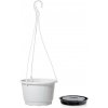 Prosperplast Závesný kvetináč PRO s háčikom a vložkou 21 cm - Farba: biela
