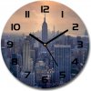 Sklenené hodiny okrúhle Manhattnu Nev York fi 30 cm