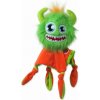 Dog fantasy monster strašidlo pískacie chlpaté zelené s dečkou 28cm