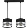 Belis | Luster na lanku MILO 2xE27/60W/230V strieborná/čierna | BE0467