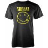 Nirvana Tričko Yellow Happy Face Unisex Black M