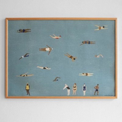 Fine Little Day Plagát Swimmers 70 × 50 cm
