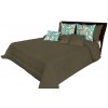 Kvalitný prehoz na posteľ tmovo olivovej farby Šírka: 220 cm | Dĺžka: 240 cm