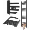 Vodný kúpeľňový radiátor Granitan 409 W 400 x 1200 mm čierny