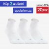 DECATHLON Športové ponožky RS 500 stredne vysoké 3 páry biele 35-38