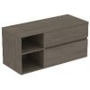 Ideal Standard Finesse - Umývadlová skrinka, 120x51x56 cm, 2 zásuvky, Dark Elm E3438UR