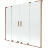 Mexen Velar L Duo, 2-krídlová posuvná vaňová zástena 200 x 150 cm, 8mm číre sklo, medená matná, 896-200-003-02-65