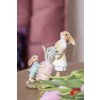 Clayre & Eef Veľkonočné dekorácie králiky ťahajúce mrkva - 12*6*13 cm - Clayre & Eef