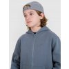 Tepláková mikina pre chlapcov na zips s kapucňou 4F, veľkosť veľ. 158