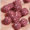 Pro Háčkování Shamballa korálek 10 mm světle růžový