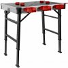 FORTUM Stôl pracovný skladací, max. 450kg, 845x598x735-885mm, fixačné otvory