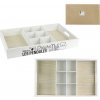 Podnos na čaj biely, drevo - mdf, 40x24x5cm (KA2939 organizer tray small dej 40x24x5cm, 1-fold)