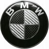 Emblém s logom BMW na kapotu CARBON 82MM 51148132375