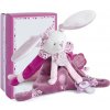Doudou Darčeková sada - Hračka s úchytom na cumlík králiček 17 cm