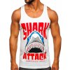 Biele pánske tank top tričko boxerského strihu s potlačou Bolf 143028