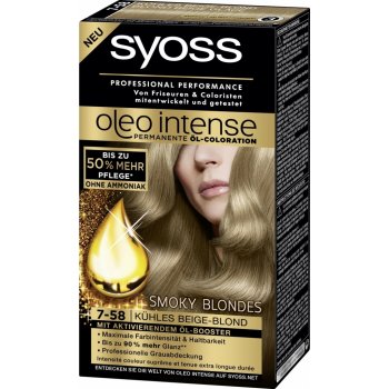 Syoss Oleo Intense Color farba na vlasy bez amoniaku 7-58 popolavě plavý