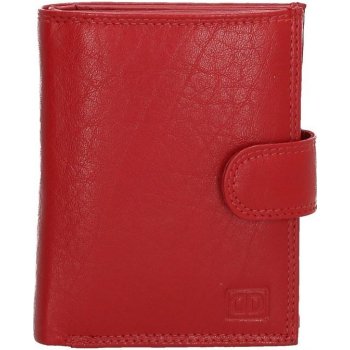 Double d kožená peňaženka s prackou červená
