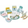 Drevená detská izba Dovetail Kidsroom Set Tender Leaf Toys 10-dielna súprava s komplet vybavením a doplnkami