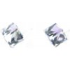 For You Náušnice Swarovski elements kocky 6 mm fialové Vitrail Light – napichovačky - 1072