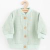 Dojčenský mušelínový kabátik New Baby Comfort clothes šalviová 68 (4-6m)