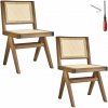 tectake 405905 drevená stolička lissy s viedenským výpletom, nosnosť 120 kg - svetlý dub, sada 2 ks