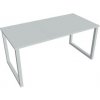 Pracovný stôl UNI O, 160x75,5x80 cm, sivá/sivá