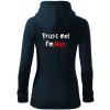Trust me I´m Mgr. / Ver mi som Magister. - Mikina dámska trendy zipper s kapucňou - 2XL ( Tmavomodrá (takmer čierna) )