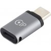 AppleMix Adaptér/redukcia Lightning samica na USB-C 3.1 samec - podpora prenosu dát - kov - sivá
