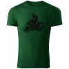 T-ričko BMW GS tour pánske tričko Farba trička: Tmavozelená, Veľkosť: S