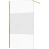 MEXEN/S - KIOTO Sprchová zástena WALK-IN 120x200 cm 8 mm, zlatá, Transparent/matné sklo 800-120-101-50-35