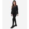 TUTA DONNA 104 G/COLLO CON PAILLETTES IN FELPA súprava čierna-biela S