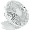 Platinet Nabíjací stolný ventilátor 10W/5V 2400 mAh biela PL0694 + záruka 3 roky zadarmo + záruka 3 roky zadarmo
