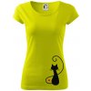 Zamilovaná mačka spredu - Dámske tričko Pure - XS ( Limetková )