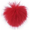Kožušinový brmbolec s pútkom Ø8 cm - 1 ks 5 červená