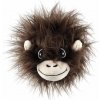 Hračka Dog Fantasy Jungle hlava opičia pískacia tmavo hnedá 12cm