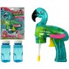 LEAN TOYS Bublinová pištoľ - plameniak, modrá