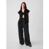 GAP Mušelínové nohavice Wide-Leg Čierna XS