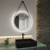Paulmann Mirra zrkadlo Ø 59 cm CCT dim čierna - 71089