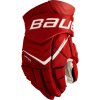 Hokejové rukavice Bauer Vapor FLYLITE Red Intermediate 12 palcov