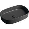 ISVEA - INFINITY OVAL keramické umývadlo na dosku, 55x36cm, antracit 10NF65055-2C