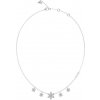 Guess Pôvabný oceľový náhrdelník s kvetinami White Lotus JUBN04143JWRHT/U