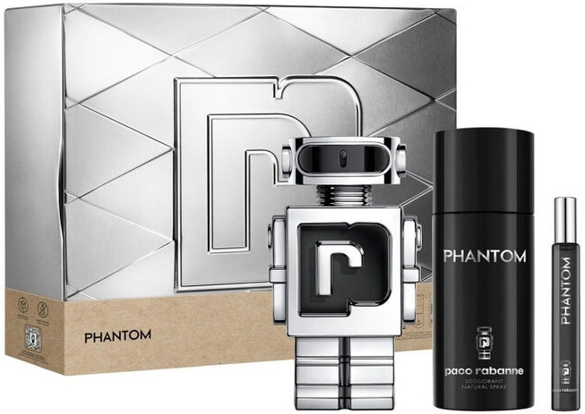 Paco Rabanne Phantom EDT 100 ml + deospray 150 ml + EDT 10 ml darčeková sada