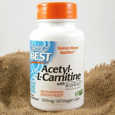 Doctor’s Best L-Karnitin Acetyl HCl 500 mg x 60 rostlinných kapsúl