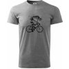 Gravel Bike - kostra - Klasické pánske tričko vyššej gramáže - 3XL ( Tmavosivý melír )