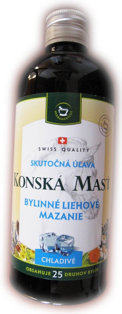 Herbamedicus konská masť bylinné liehové mazanie chladivé 400 ml