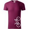 Bicykel na výšku - Tričko z organickej bavlny - 2XL ( Fuchsiová )