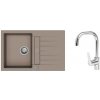 K-StrongSinks S3 Set drez Vardar 780x500mm granit béžová + Batéria Garonne chr.