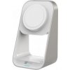 ER POWER hliníkový nabíjací MFM MagSafe stojan 2v1 - biely ERPWMA21BL-WH