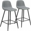 Barová stolička TecTake, odtiene sivej, 110 cm, plast